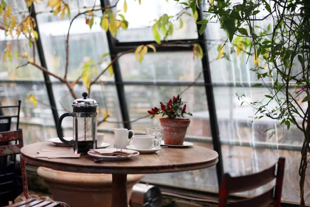 French Press on the Terrace